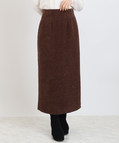 TRUDEA（トルディア）の「ラメモールナロータイトスカート（スカート・レディース・グレイッシュブルー/ネイビー/ブラウン・MEDIUM）」の8枚目の写真