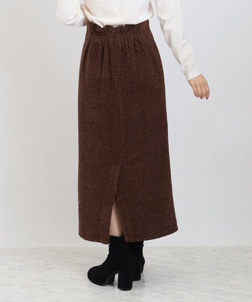 TRUDEA（トルディア）の「ラメモールナロータイトスカート（スカート・レディース・グレイッシュブルー/ネイビー/ブラウン・MEDIUM）」の10枚目の写真