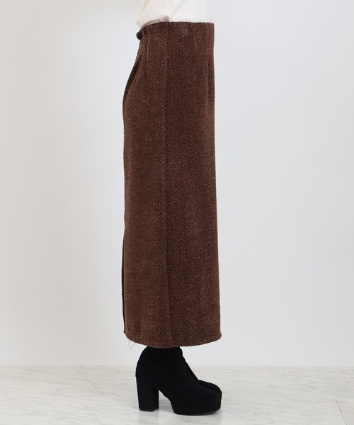 TRUDEA（トルディア）の「ラメモールナロータイトスカート（スカート・レディース・グレイッシュブルー/ネイビー/ブラウン・MEDIUM）」の17枚目の写真