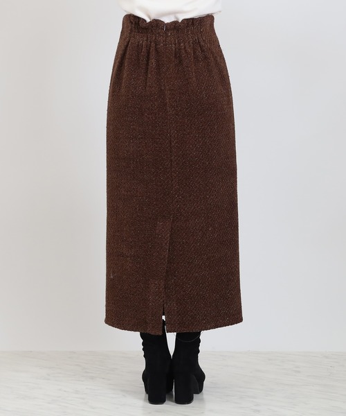 TRUDEA（トルディア）の「ラメモールナロータイトスカート（スカート・レディース・グレイッシュブルー/ネイビー/ブラウン・MEDIUM）」の18枚目の写真