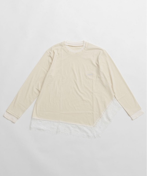 PRANK PROJECT（プランクプロジェクト）の「【Pre-Order】アシメヘムレーストップ / Asymmetrical Hem Lace Top（その他トップス・レディース・チャコールグレー/グレー/イエロー・FREE）」の20枚目の写真