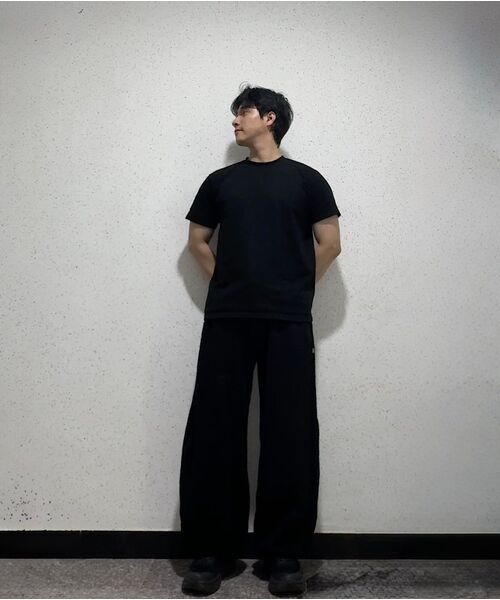 AOG PROJECT（エイオージープロジェクト）の「エッセンシャルワイドスウェットパンツ（ブラック）（スウェットパンツ・メンズ・ブラック・LARGE/X-LARGE）」の14枚目の写真