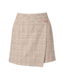 Blossom Tweed Skirt - Pink