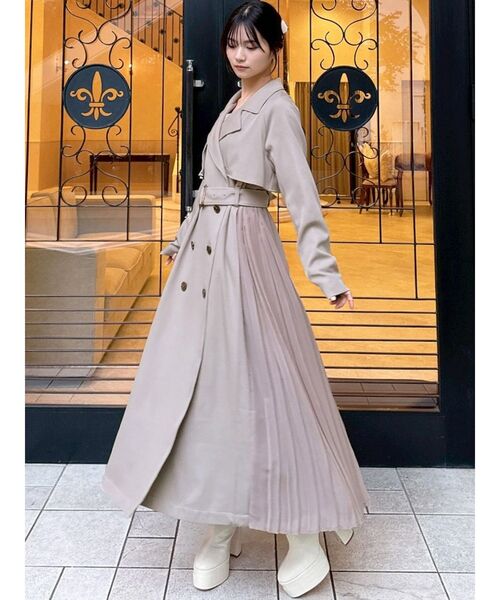 RESEXXY（リゼクシー）の「サイドプリーツトレンチコート（トレンチコート・レディース・ホワイト/ベージュ/ブラック・FREE）」の9枚目の写真