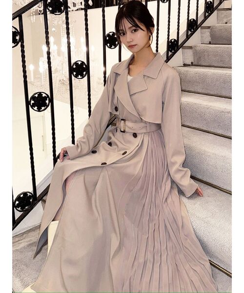 RESEXXY（リゼクシー）の「サイドプリーツトレンチコート（トレンチコート・レディース・ホワイト/ベージュ/ブラック・FREE）」の12枚目の写真