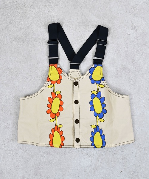MARKEY'S(マーキーズ)の「ツイルプリントベスト(ベスト・キッズ・ネイビー/オフホワイト・S/M/L/LL)」の4枚目の写真