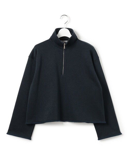 23区 L(ニジュウサンクオオキイサイズ)の「シャイニーコットンテリー ハーフジップ スウェット(スウェット・レディース・ネイビー系/アイボリー系・44/46)」の13枚目の写真