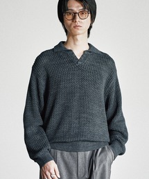 WYM LIDNM | LOW GAUGE MESH KNIT POLO(ニット/セーター)