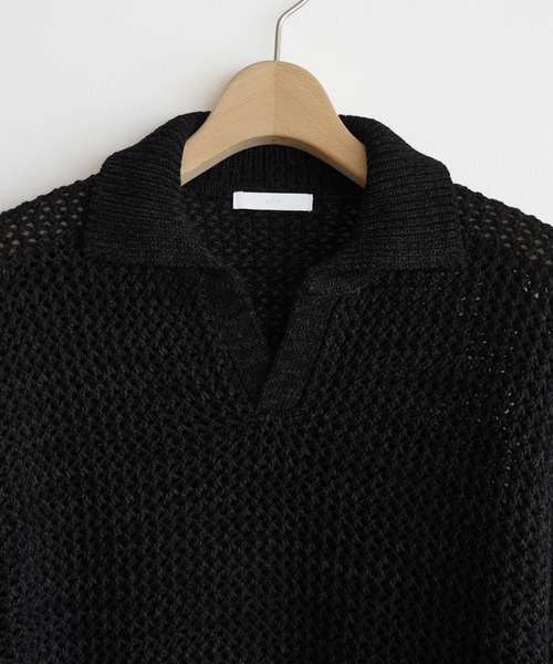 WYM LIDNM（ウィム バイ リドム）の「LOW GAUGE MESH KNIT POLO（ニット/セーター・メンズ・グレイッシュブルー/レッド/チャコール・S/M/L）」の17枚目の写真