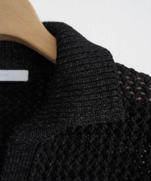 WYM LIDNM（ウィム バイ リドム）の「LOW GAUGE MESH KNIT POLO（ニット/セーター・メンズ・グレイッシュブルー/レッド/チャコール・S/M/L）」の18枚目の写真