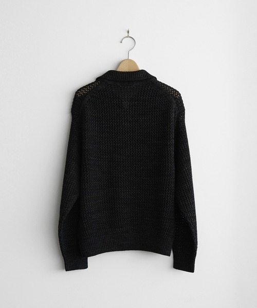 WYM LIDNM（ウィム バイ リドム）の「LOW GAUGE MESH KNIT POLO（ニット/セーター・メンズ・グレイッシュブルー/レッド/チャコール・S/M/L）」の20枚目の写真