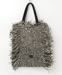 【Swaraj/スワラージ】手編みラフィア BAG・フリンジ柄