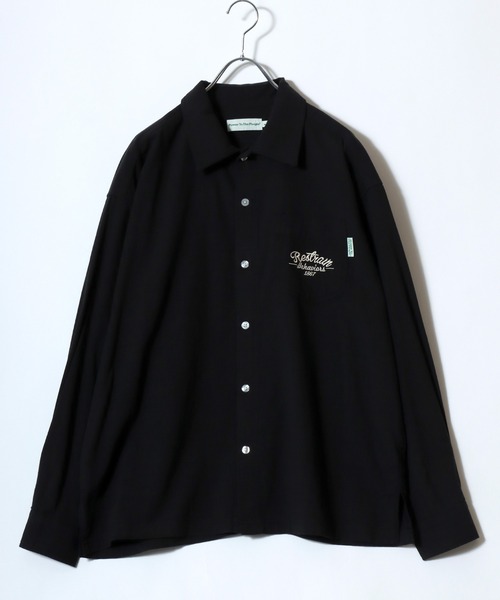 POWER TO THE PEOPLE(パワートゥーザピープル)の「2026SS POWER TO THE PEOPLE/パワートゥザピープル オーバーサイズ チベタンタイガー バック刺繍 長袖シャツ(シャツ/ブラウス・メンズ・アイボリー/ブラック・M/L/LL)」の5枚目の写真