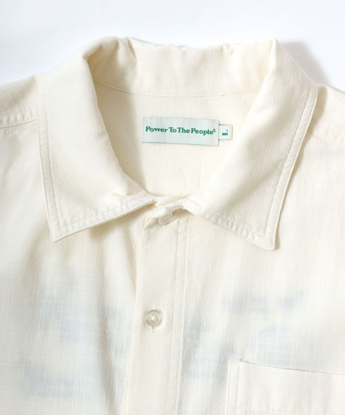 POWER TO THE PEOPLE(パワートゥーザピープル)の「2026SS POWER TO THE PEOPLE/パワートゥザピープル オーバーサイズ チベタンタイガー バック刺繍 長袖シャツ(シャツ/ブラウス・メンズ・アイボリー/ブラック・M/L/LL)」の7枚目の写真