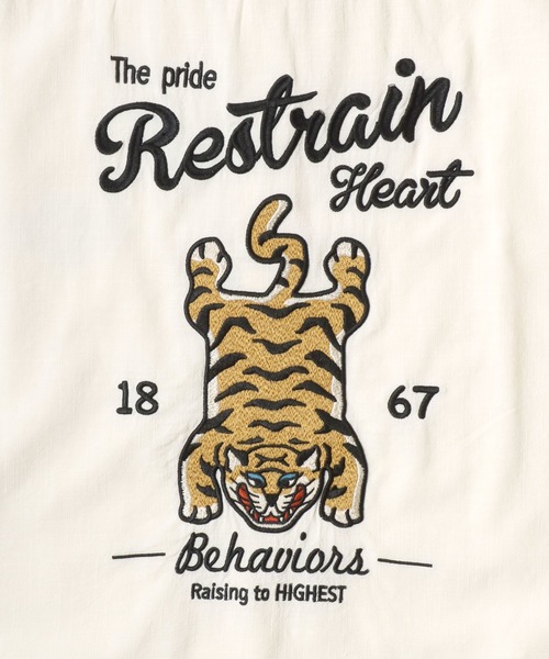 POWER TO THE PEOPLE(パワートゥーザピープル)の「2026SS POWER TO THE PEOPLE/パワートゥザピープル オーバーサイズ チベタンタイガー バック刺繍 長袖シャツ(シャツ/ブラウス・メンズ・アイボリー/ブラック・M/L/LL)」の14枚目の写真