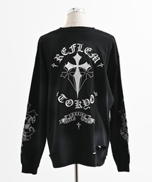 REFLEM（レフレム）の「『REFLEM/レフレム』クロス刺繍L/S Tee/ロングスリーブカットソー（Tシャツ/カットソー）」