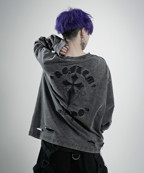 REFLEM（レフレム）の「『REFLEM/レフレム』クロス刺繍L/S Tee/ロング