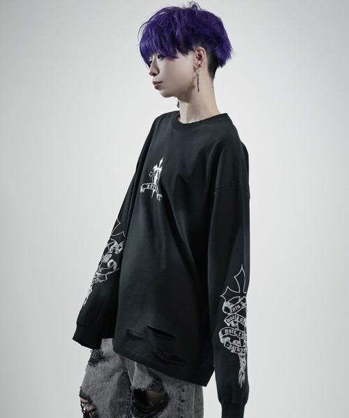 REFLEM（レフレム）の「『REFLEM/レフレム』クロス刺繍L/S Tee/ロング