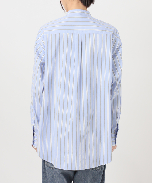 セール】ストライプバンドカラーシャツ（シャツ/ブラウス）｜FRAMeWORK