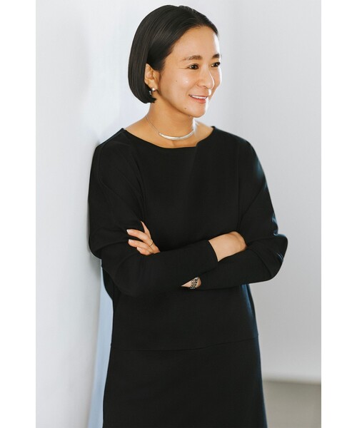 今季 botique310 淑女のロンT SLOANE ブラック 佐藤佳菜子さん 別注】スタイリスト佐藤佳菜子 × SLOANE / 淑女のロンT ワンピース