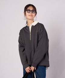クッションダンボール ハーフジッププルオーバー