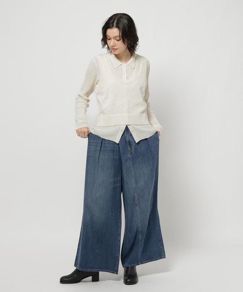 NKJ 2026SS] リメイクバギーデニムパンツ（デニムパンツ）｜niko and