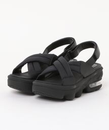 Jeffrey Campbell アンククロスストラップ ビジューサンダル　36 エアソール/厚底】パデッドクロス スポーツサンダル ALL BLACK