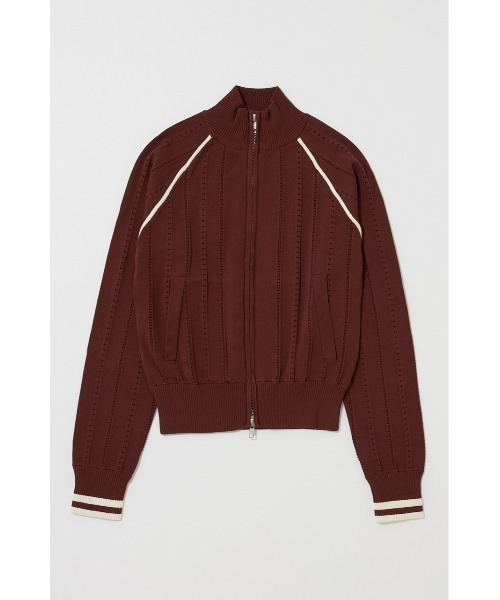 MOUSSY（マウジー）の「【26年SS新作】MIX PATTERN KNIT TRACK トップス（ニット/セーター・レディース・アイボリー/ブラウン/ネイビー・FREE）」の16枚目の写真