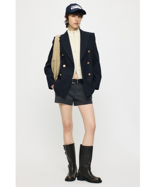 MOUSSY（マウジー）の「【26年SS新作】MIX PATTERN KNIT TRACK トップス（ニット/セーター・レディース・アイボリー/ブラウン/ネイビー・FREE）」の22枚目の写真