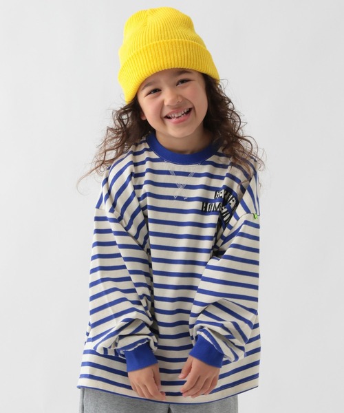 GEORGE'S（ジョージズ）の「【KIDS】ボーダーロゴロンＴ（Tシャツ/カットソー・キッズ・ブルー/グリーン・150cm/130cm/110cm）」の13枚目の写真