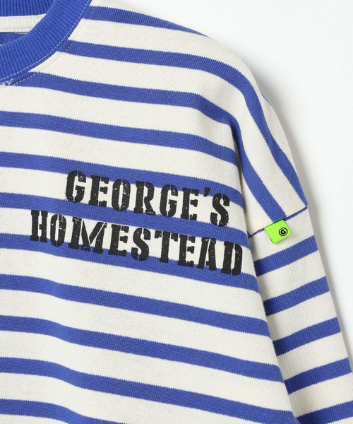 GEORGE'S（ジョージズ）の「【KIDS】ボーダーロゴロンＴ（Tシャツ/カットソー・キッズ・ブルー/グリーン・150cm/130cm/110cm）」の20枚目の写真
