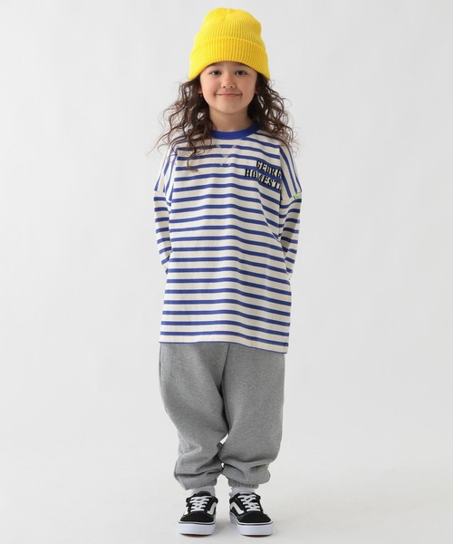 GEORGE'S（ジョージズ）の「【KIDS】ボーダーロゴロンＴ（Tシャツ/カットソー・キッズ・ブルー/グリーン・150cm/130cm/110cm）」の3枚目の写真