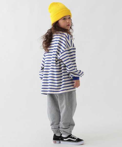 GEORGE'S（ジョージズ）の「【KIDS】ボーダーロゴロンＴ（Tシャツ/カットソー・キッズ・ブルー/グリーン・150cm/130cm/110cm）」の5枚目の写真