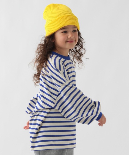 GEORGE'S（ジョージズ）の「【KIDS】ボーダーロゴロンＴ（Tシャツ/カットソー・キッズ・ブルー/グリーン・150cm/130cm/110cm）」の9枚目の写真