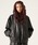 FUBU�i �t�u�j�́uFUBU-Faux Leather Short Hooded Jacket�i���̑��A�E�^�[�j�v�b�u���b�N