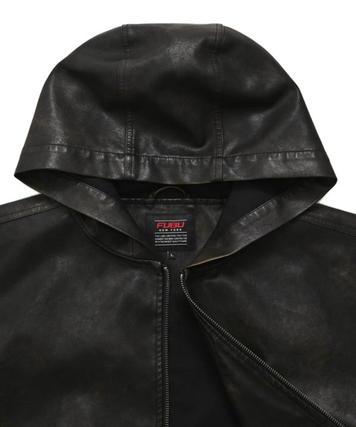 FUBU（ フブ）の「FUBU-Faux Leather Short Hooded Jacket（その他アウター・メンズ・ブラック・L/M）」の9枚目の写真