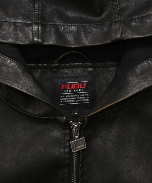 FUBU（ フブ）の「FUBU-Faux Leather Short Hooded Jacket（その他アウター・メンズ・ブラック・L/M）」の8枚目の写真