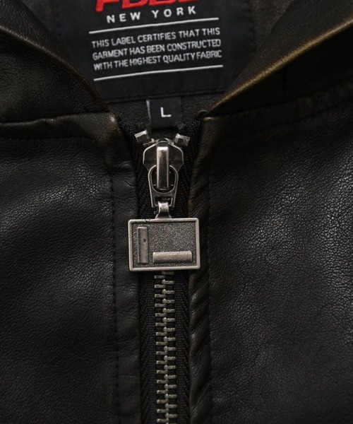 FUBU（ フブ）の「FUBU-Faux Leather Short Hooded Jacket（その他アウター・メンズ・ブラック・L/M）」の7枚目の写真