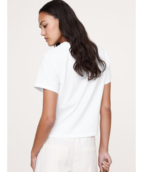 Banana Republic(バナナリパブリック)の「ヴィンテージ コットン クルーネックTシャツ(Tシャツ/カットソー・レディース・ホワイト/ブラック/マルチ/ブルー・L/M/S/XS)」の5枚目の写真
