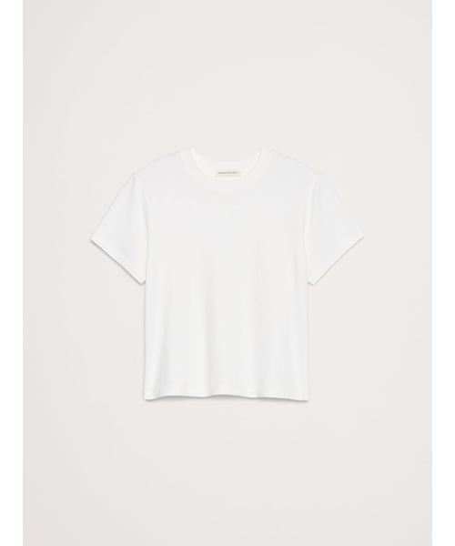Banana Republic(バナナリパブリック)の「ヴィンテージ コットン クルーネックTシャツ(Tシャツ/カットソー・レディース・ホワイト/ブラック/マルチ/ブルー・L/M/S/XS)」の8枚目の写真