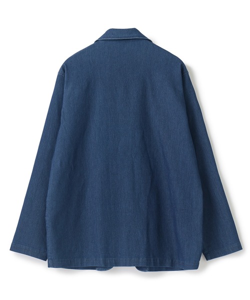 UNION STATION（ユニオンステーション）の「メッシュデニムジャケット〈ストレッチ・軽量・ハンドウォッシャブル・通気性〉（デニムジャケット・メンズ・ブラック/ネイビー・M/S/L）」の9枚目の写真