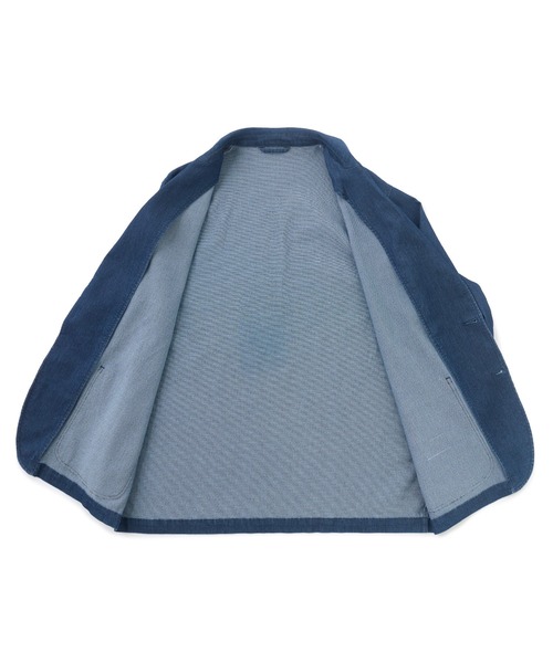 UNION STATION（ユニオンステーション）の「メッシュデニムジャケット〈ストレッチ・軽量・ハンドウォッシャブル・通気性〉（デニムジャケット・メンズ・ブラック/ネイビー・M/S/L）」の10枚目の写真