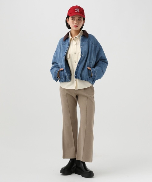 BAYFLOW（ベイフロー）の「コットンボーイフレンドシャツ（シャツ/ブラウス・レディース・オフホワイト/ブラウン系/イエロー・FREE）」の5枚目の写真