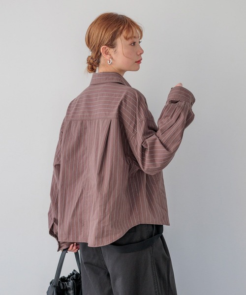 BAYFLOW（ベイフロー）の「コットンボーイフレンドシャツ（シャツ/ブラウス・レディース・オフホワイト/ブラウン系/イエロー・FREE）」の10枚目の写真