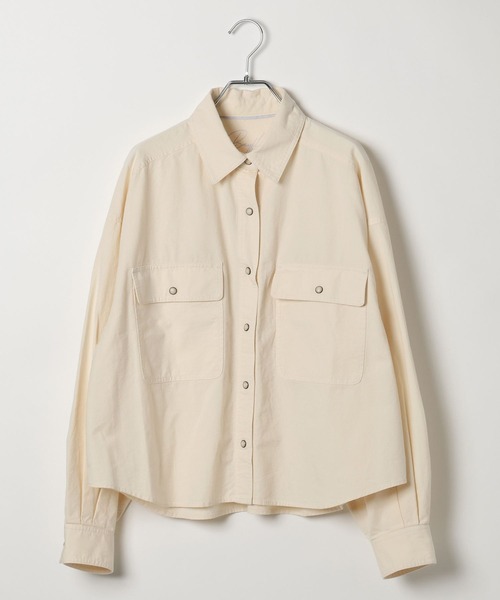 BAYFLOW（ベイフロー）の「コットンボーイフレンドシャツ（シャツ/ブラウス・レディース・オフホワイト/ブラウン系/イエロー・FREE）」の16枚目の写真
