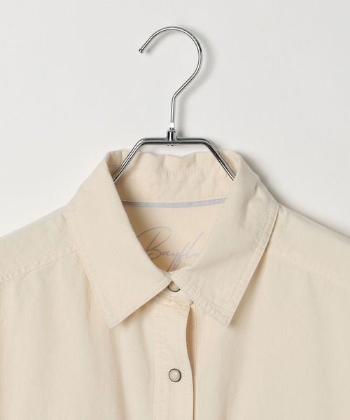 BAYFLOW（ベイフロー）の「コットンボーイフレンドシャツ（シャツ/ブラウス・レディース・オフホワイト/ブラウン系/イエロー・FREE）」の20枚目の写真