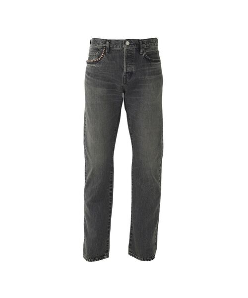 HYSTERIC GLAMOUR（ヒステリックグラマー）の「HYS SP加工 スリムストレートデニムパンツ（デニムパンツ・メンズ・ライトインディゴブルー/ブラック・28inch/34inch/32inch/31inch/30inch/29inch）」の2枚目の写真