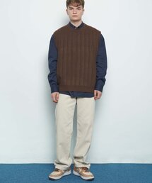 M508 corduroy wide pants cream