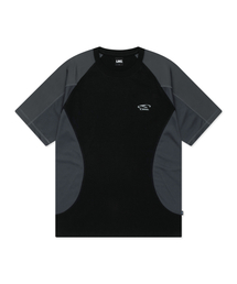 カーブドラインTシャツ ブラック