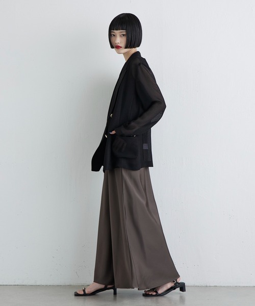 Lui's（ルイス）の「【MIU セレクト】メッシュダブルジャケット（テーラードジャケット・レディース・チャコールグレー/ブラック/ベージュ・FREE）」の15枚目の写真